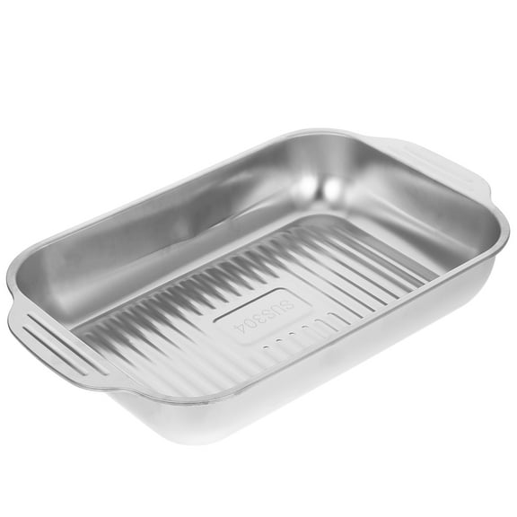 ELAYARD Versatile Stainless Steel Grilling Tray, Silver, Suitable for Ovens and