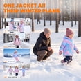 thumbnail image 4 of Toddler Girls Fleece Lined Hooded Jacket A Line Coat with Raglan Sleeves for School Outdoor Wear, 4 of 8