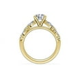 thumbnail image 6 of 1.10 Carat Excellent Round Cut Natural Diamond Solitaire with Accents Beautiful Ring for Women in Solid 14K Yellow Gold Size 11.5, 6 of 8
