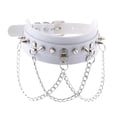 thumbnail image 3 of de cuero vintage para mujer, , colr de cadenas, joyería Hugo Gargantilla de pico con cadena, 3 of 8