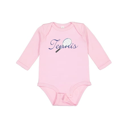 

Inktastic Tennis Sports Racquet Boys or Girls Long Sleeve Baby Bodysuit