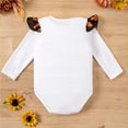 thumbnail image 5 of Mikilon Baby Girl Thanksgiving Rompers Chicken Print Round Neck Long Sleeve Jumpsuit Fall and Winter Rompers with a Bow Headband ,Size 0 Month-1 Year, 5 of 5