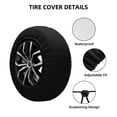 thumbnail image 4 of Easygdp Floral Automobile Tire Dust Cover, 14-17in Spare Tire Cover Universal Fit for Trailer, Car, Truck, SUV, Jeep - 14 inch, 4 of 9