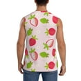 thumbnail image 4 of Balery Hand Drawn Strawberry Men's Sleeveless Muscle Shirts Workout Tank Top, Moisture Wicking, Odor Protection-Large, 4 of 8