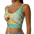 thumbnail image 2 of Hirioo Starfish And Seashell On The Beach for Women's Sports Vest with Full-Print Design, Stretchy Fabric and Removable Pads-Small, 2 of 8