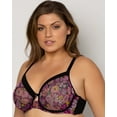 thumbnail image 3 of Women's Curvy Couture 1311 Sheer Mesh Unlined Underwire Bra (Retro Roses 34DD), 3 of 5