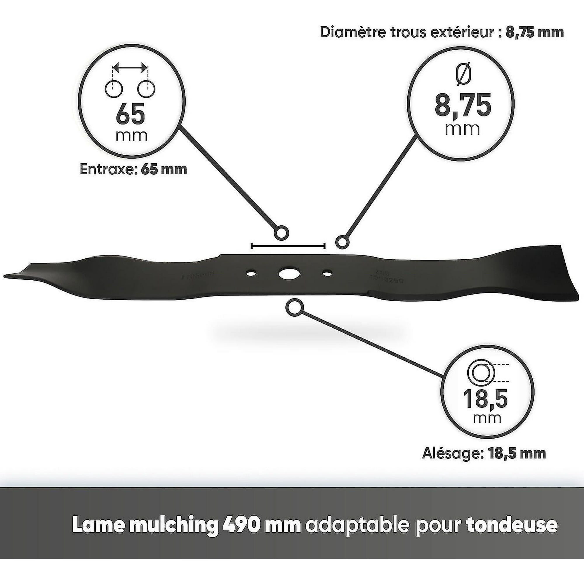 19 Mulching Blade For Honda Castelgarden Stiga Lawn Mowers Black Walmart
