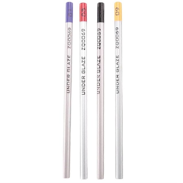 4Pcs Underglaze Pencils, Underglaze Pencils for Pottery,Underglaze Pencil Precision Underglaze Penci