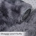 thumbnail image 2 of Garvee 6' x 9' Fluffy Shaggy Area Rug Soft and Thick Shag Rug Non-Slip Carpet for Bedroom Nursery Home Decor Rug, Dark Gray, 2 of 6