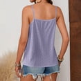 thumbnail image 7 of Gamivast V Neck Camisole for Women Summer Sleeveless Tank Tops Eyelet Lace Trim Spaghetti Strap Shirts Casual Flowy Basic Cami Blouses for Daily Vacation Wear Light Blue L, 7 of 7