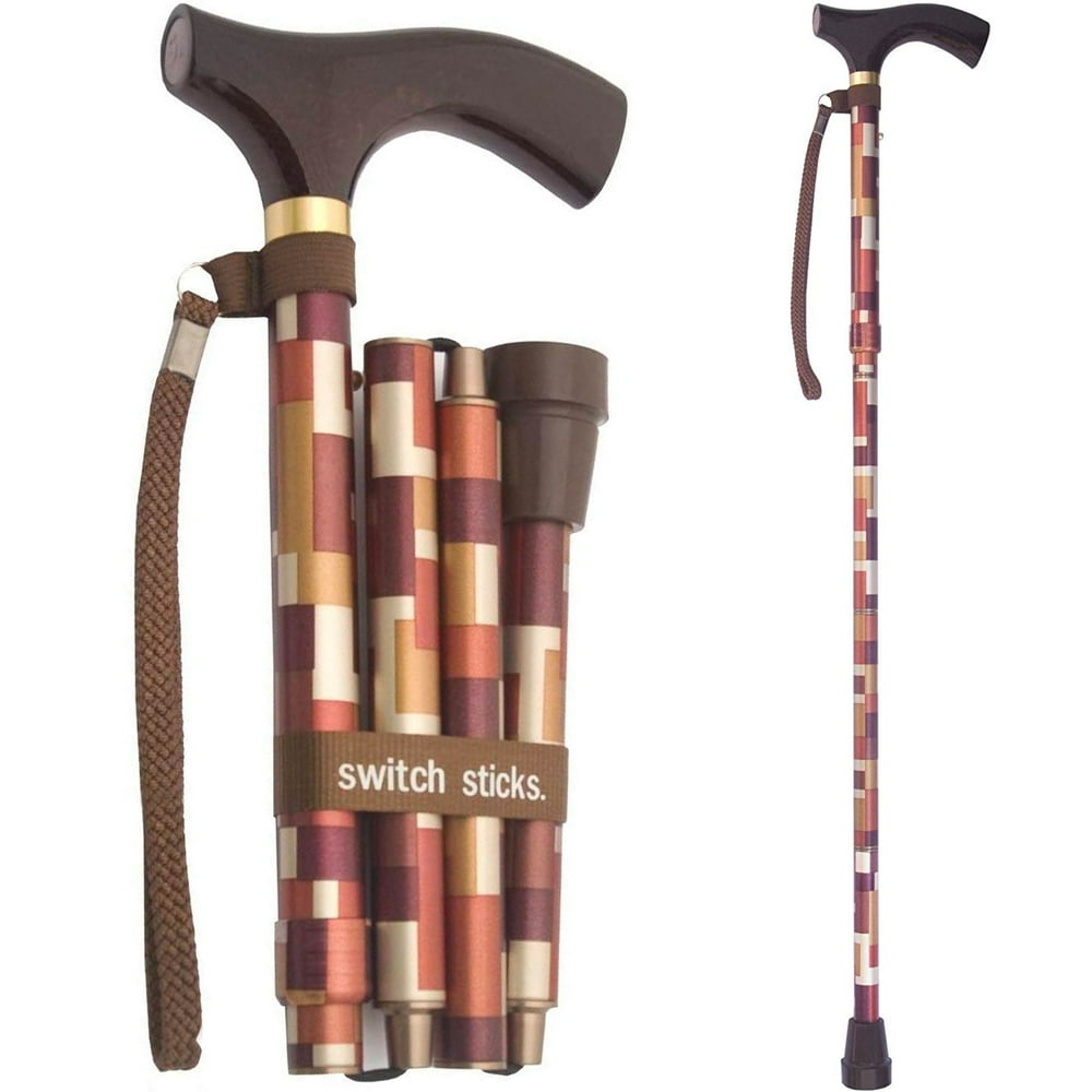 Switch Sticks Folding Walking Stick, Maple