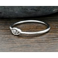 thumbnail image 4 of Eclet Jewels 0.4 Ct Round Brilliant Cut Diamond Ring - 14K White Gold Plated Diamond Rings for Her- Dainty Eye Rings for Women's - Evil Eye Rings for Women's - Causal Daily Wear Ring For Women's, 4 of 9