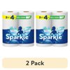 (2 pack) Sparkle Tear-A-Square Paper Towels, 2 Double Rolls, 110 Sheets per Roll