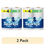 (2 pack) Sparkle Tear-A-Square Paper Towels, 2 Double Rolls, 110 Sheets per Roll