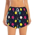thumbnail image 2 of Sikiie Colorful Ping Pong Rackets for Women's Double Layer Sports Shorts with Drawstring, Lined, Pockets Yoga Gym Shorts-XX-Large, 2 of 7