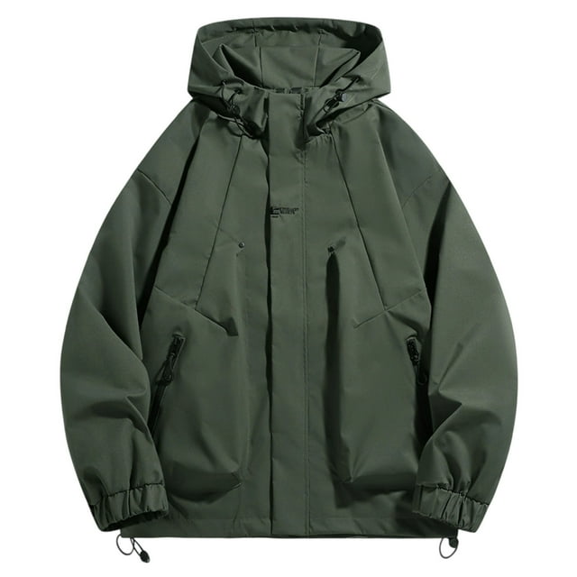 Mens Windproof Removable Inner Liner Pocket Zipper Jacket Athletic Stretch Ultra Soft Textured Hooded Sweatshirt Warm Casual Fleece Sweat Shirt with Pockets