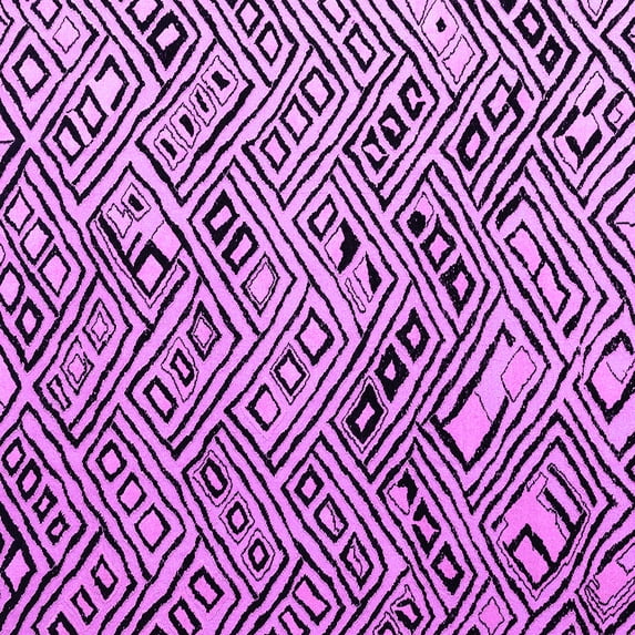 Ahgly Company Indoor Square Abstract Purple Modern Area Rugs, 6' Square