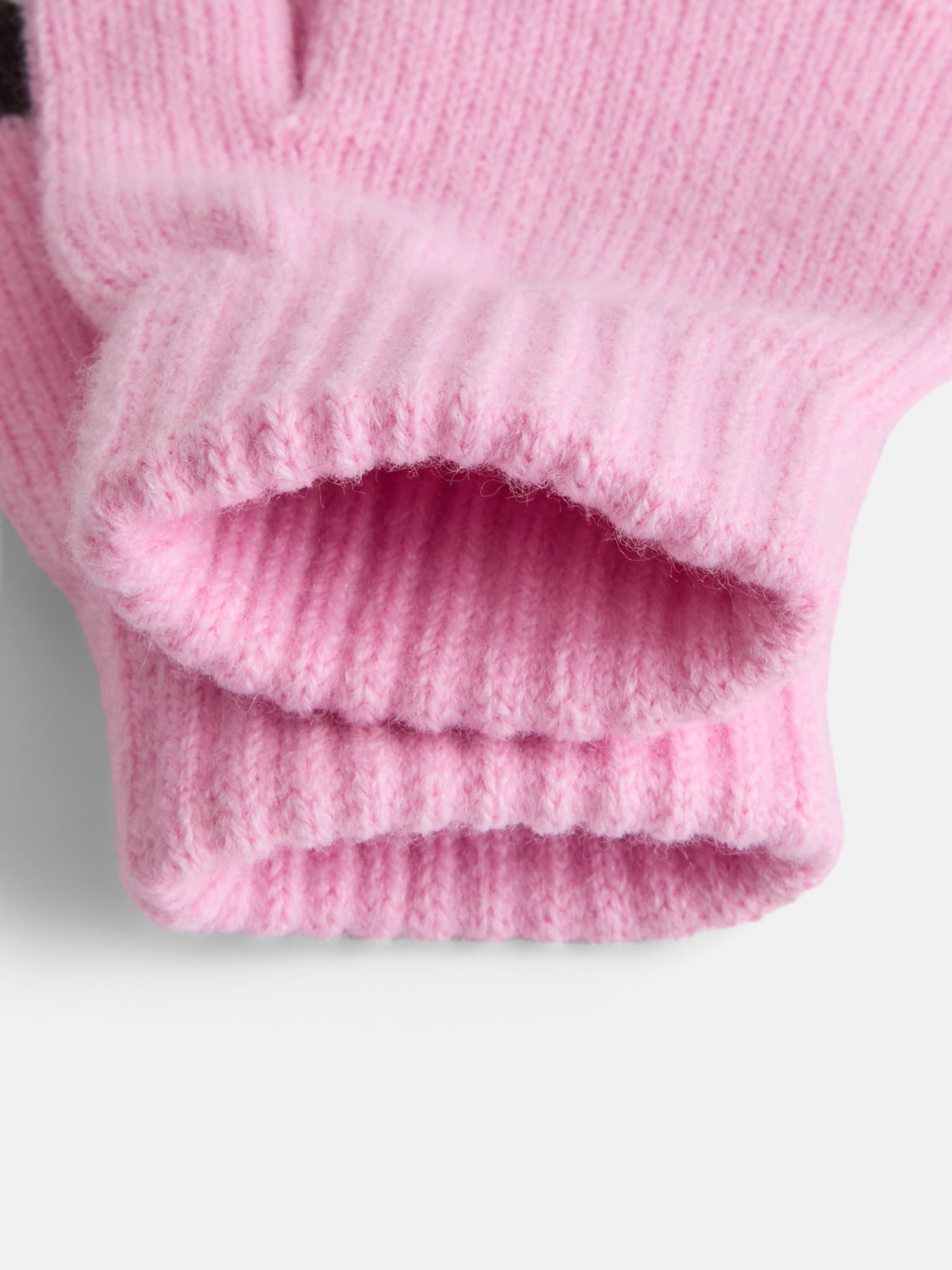 Justice Girls Velvet Sequin Hat and Glove Set, Pink