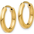 thumbnail image 3 of 14K Yellow Gold Polished Hollow Hoop Earrings (14 X 15) Made In Turkey tl610, 3 of 6