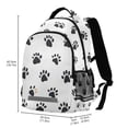 thumbnail image 2 of FORMRS Kids School Backpack Elementary Student Unisex Travel Bookbag with Reflective Stripes, Black Cartoon Cat Paw, 2 of 7