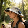 thumbnail image 5 of Tong Sun Hat With 3 Fans Solar Charging USB Rechargeable Outdoor Hat UPF 50+, 5 of 5