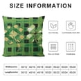thumbnail image 5 of WERPE  St Patricks Day Clover Grey Buffalo Plaid Green Throw Pillow Cover,Polka Dot Shamrock Cushion Case Decoration for Sofa Couch, 5 of 5