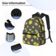 thumbnail image 5 of Mochila con diseño de diente de león y flores de dibujos animados, ideal para portátiles, viajes, senderismo, negocios, para mujeres y hombres., 5 of 5