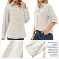 thumbnail image 4 of Shirt Toumett con protección solar UV de manga larga UPF 50+ para mujer, 4 of 8