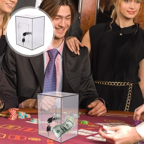 HEMOTON Large Clear Window Mailbox Letter Post Container with Travel Light Grey Favor Boxes