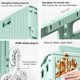 thumbnail image 4 of Carrito Compras Mano Portátil Con Ruedas Utilitario Plegable Tapa Telescópico 4 Giratorias para Viajes Mudanzas Almacenamiento Uso en Oficina, 4 of 9
