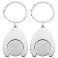 thumbnail image 1 of SHISUYAN 2pcs Trolley Coin Holder Keychains Ornament Metal Keyring Coin Holder Supermarket Shopping Cart Chip Key Chain Pendant, 1 of 8