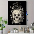 thumbnail image 4 of Qisvanset Skull Botanical Canvas Wall Print 15.75x11.81 Inches, 4 of 8