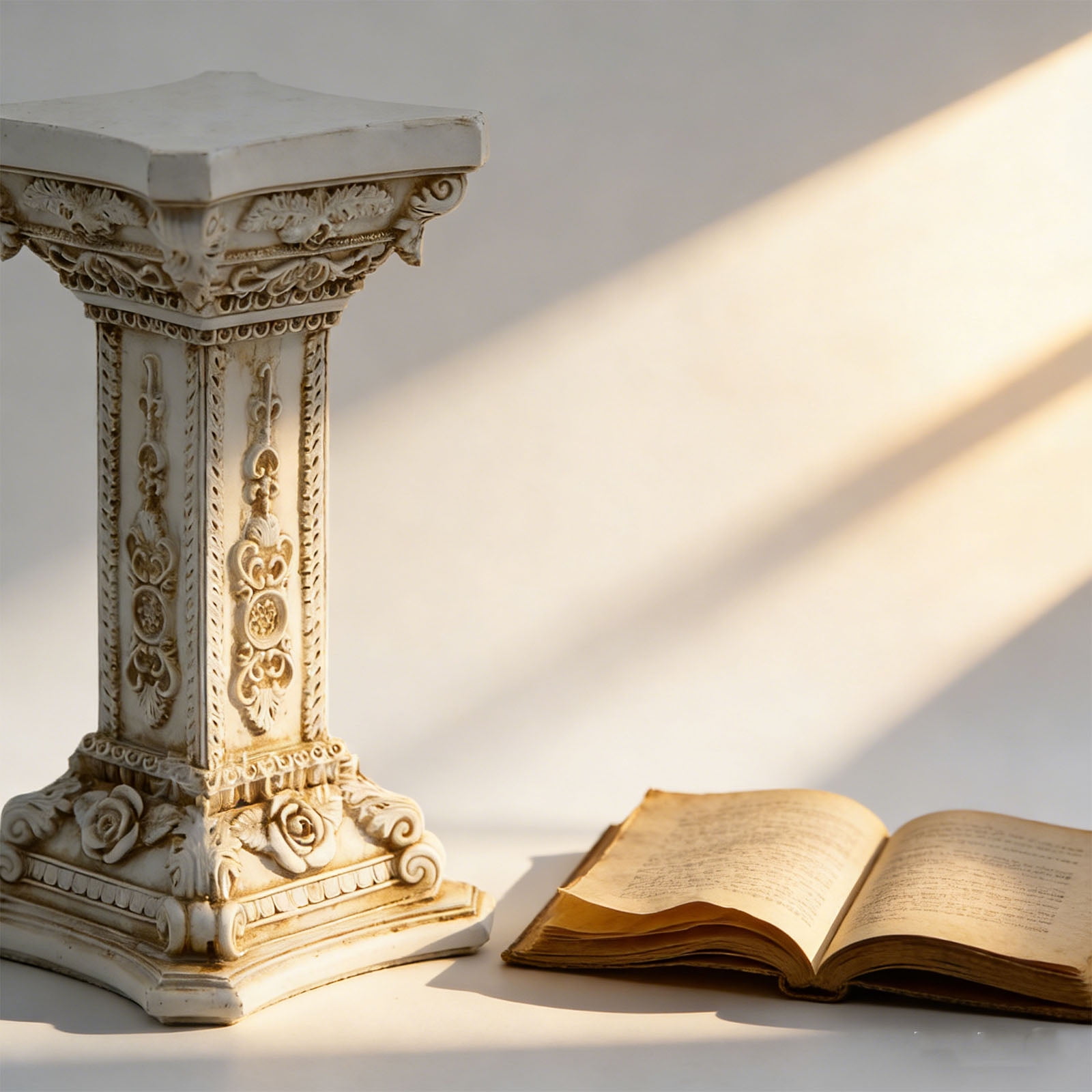 Roman Pillar Garden Statues Resin Roman Column Figurines Display Pedestals Stand Sculptures Garden Outdoor Indoor Decors