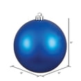 thumbnail image 4 of Vickerman 12" Blue Matte Ball Christmas Ornament, 4 of 4