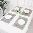 thumbnail image 7 of REGALWOVEN Set of 8 Placemats, Placemats for Kitchen Dining Table Decor Washable Heat Resistant Table Placemats Wipeable Place Mat Gray 18*12in, 7 of 7