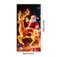 thumbnail image 3 of Glow in the Dark Christmas Door Curtain, Printed Santa and Reindeer Door Cover with Hanging Cord, Holiday Party Decoration, 70.9 by 35.4 Inches, 3 of 6