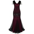 thumbnail image 2 of Robes d'Été pour Femmes 2023 Robes pour Femmes en Liquidation Robe à Sequins Vintage Grande Taille Banquet Robe de Mariage Européenne et Américaine Manches Courtes Col Rond, 2 of 4
