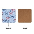 thumbnail image 2 of Multi-Shape Mdf Cork Coaster 4 Pieces Of Anti-Slip, Anti-Wear And Anti-Fouling 3.9in Easy To Clean And Stable Structure Nautical Theme Thin Ribbon Bow Pattern Square, 2 of 7