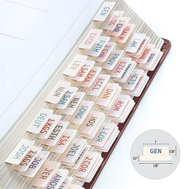 DIVERSEBEE DB024025026 DiverseBee Laminated Bible Tabs (Large Print, Easy  to Apply), Bible Tabs Old and New Testament, Bible Study Journaling  Supplies