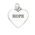 thumbnail image 1 of Sterling Silver 24" 1mm Box Chain Flat "HOPE" Heart Pendant Necklace, 1 of 2