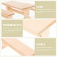 thumbnail image 5 of ifundom Beige Miniature Wood Bench Table for Dollhouse Living Room Decoration, 5 of 5