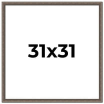 31x31 Frame Silver Real Wood Picture Frame Width 1.25 Inches | Interior Frame Depth 0.5 Inches |