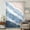 Blue, variant on Ombre Ocean Beach Sheer Curtains 54" Long, Nautical Coastal Beach Sandy Gradient Gray Light Filering Curtains, Breathable Simi Curtain Privacy Drapes for Kitchen Bathroom Small Window Treatment