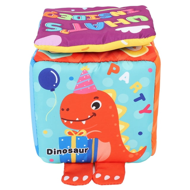 Caja De Pañuelos Sensoriales Para Bebés, Esponja Y Poliéster, Diseño Educativo De Dibujos Animados Lindo, Juguetes De Aprendizaje Temprano Para Bebés Con 8 Bufandas Para