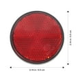 thumbnail image 2 of TABLZONE 2Pack Stick On Reflectors Red Round Plastic for Car Motorcycle Bicycle ATV Dirt Bike Night Riding, 2 of 7
