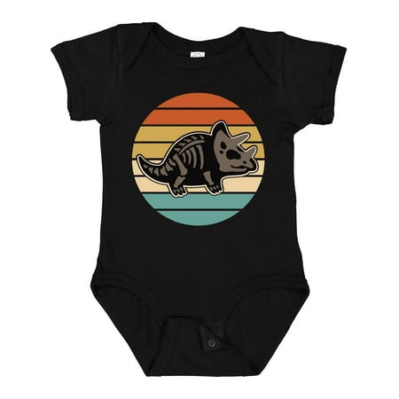 

Inktastic Dinosaur Triceratops Skeleton Vintage Boys or Girls Baby Bodysuit