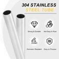 thumbnail image 4 of Uxcell 1 PCS 304 Stainless Steel Tubing, 20mm OD 1.5mm Wall Thickness 254mm Long Round Metal Pipe Steel Tube for Industrial Machinery, 4 of 6