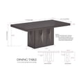 thumbnail image 2 of Room Designs Dining Table Dark Grey Contemporary Rectangle, 2 of 3