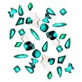 thumbnail image 1 of Conjunto de cristal Vogacara 50 piezas brillo 3D puntas decoración uñas arte diamantes de imitación verde malaquita, 1 of 6