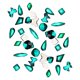 thumbnail image 1 of Conjunto de cristal Vogacara 50 piezas brillo 3D puntas decoración uñas arte diamantes de imitación verde malaquita, 1 of 6